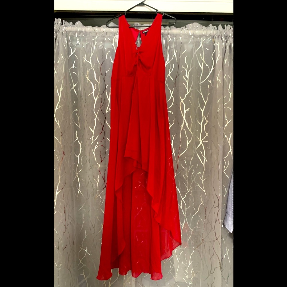Express red high/low dress NWT